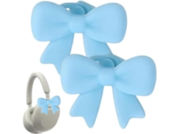 Conjunto De 2 Laços Decorativos 3d Silicone Para Fones Ouvido, Ideal Para Meninas, Adolescentes, Estudantes, Amigas
