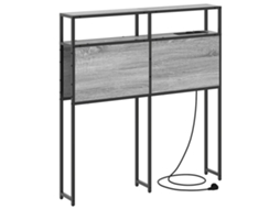 Conjunto 1 Armazenamento De Cabeceira Vidaxl Cinzento Derivados De Madeira (98 Cm)