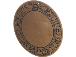 Ifundom Placa Frontal De Cobre Antigo Para Armários Madeira, Placa Frontal Decorativa Dourada Para Suporte De Tv