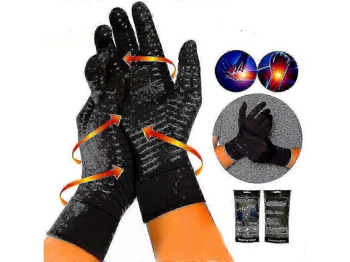 Luvas de Cobre Anti Artrite Mão Pulso Suporte Dedo Compressão Alívio da Dor TAISHENGDA