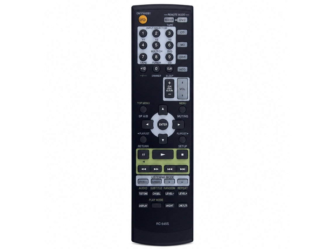 Comando À Distância De Substituição Rc-645s Compatível Com Recetor Av Onkyo_dae