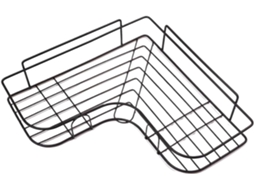 Suporte Triangular De Ferro Para Armazenamento Na Cozinha E Banheiro, Modelo Love Corner Preto, 1 Unidade
