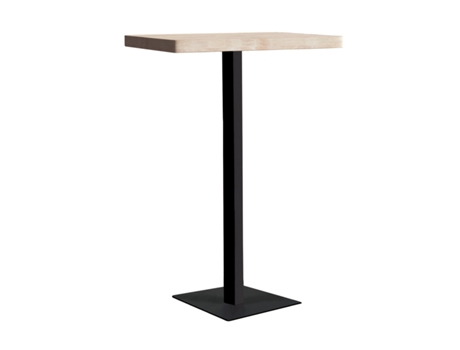 Mesa alta musgo 70 x 70 cm carvalho nórdico / preto. CENTRO DE MÓVEIS