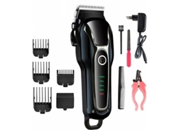 Kit Profissional Sem Fio Para Tosa De Animais De Estimação Com Lâminas De Segurança Empilháveis E Visor Lcd Silencioso.