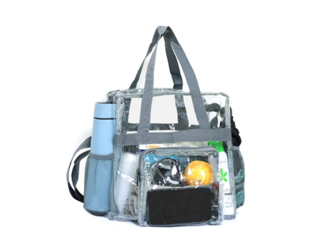 Bolsa Transparente de Pvc Cinza Armazenamento Portátil para Viagens AQUAFORGE
