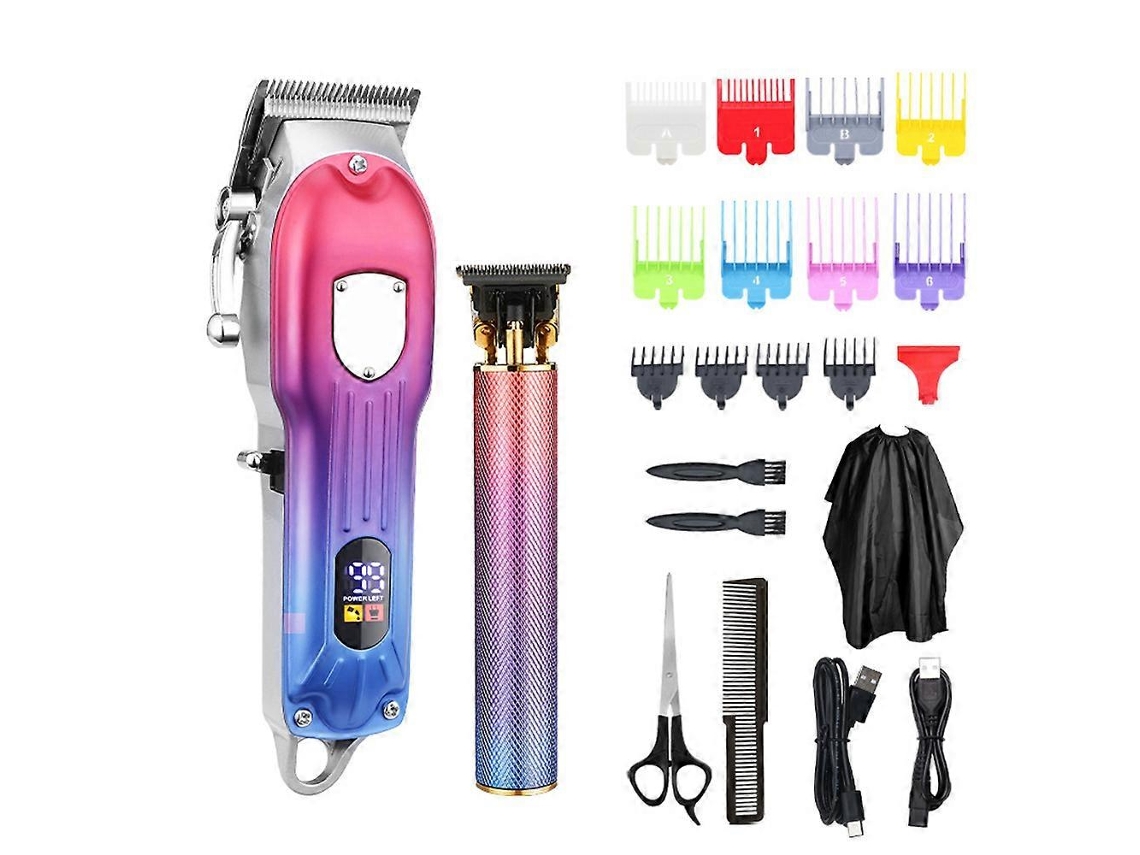 Homens Cortadores De Cabelo E Aparadores Conjunto Cortador De Barbeiro Sem Fio Para Corte De Cabelo Com Pentes Guia Coloridos Nostalgia88