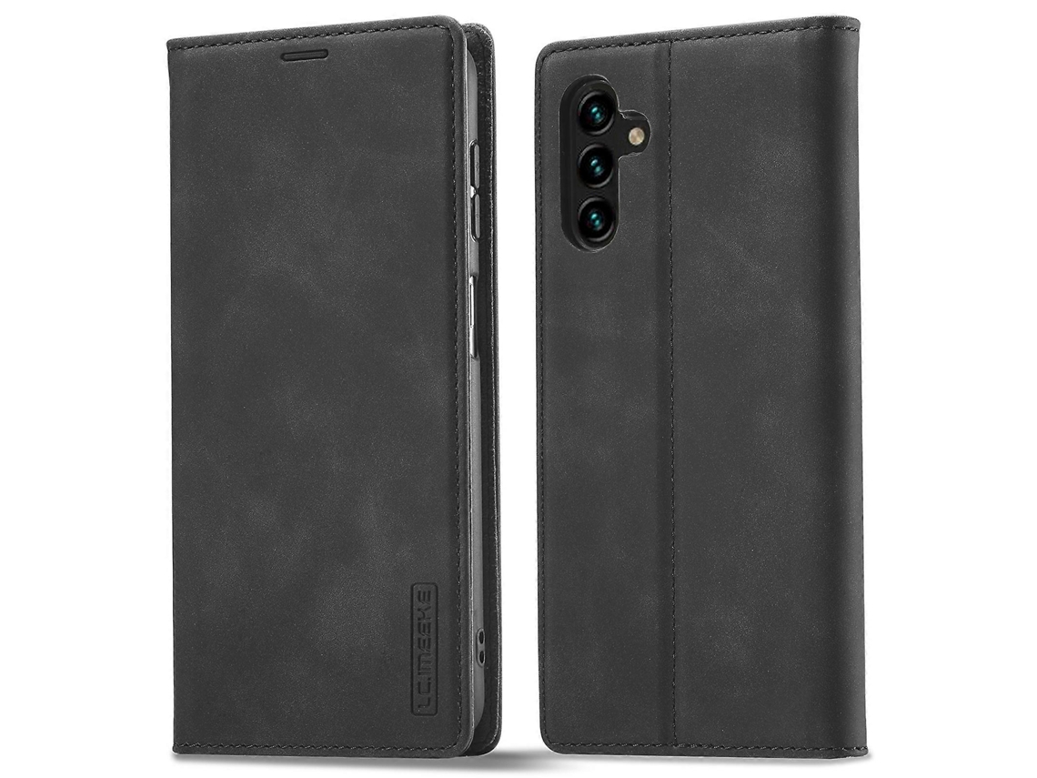 Compre Lc.imeeke Para Samsung Galaxy S24 Fe Capa Tipo Carteira De Couro Em Microfibra Preta