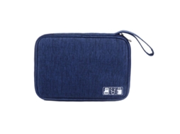 Organizador de Cabos BRILVIBERA para Viagem, Compatível com Carregadores, Dispositivos, Azul Escuro