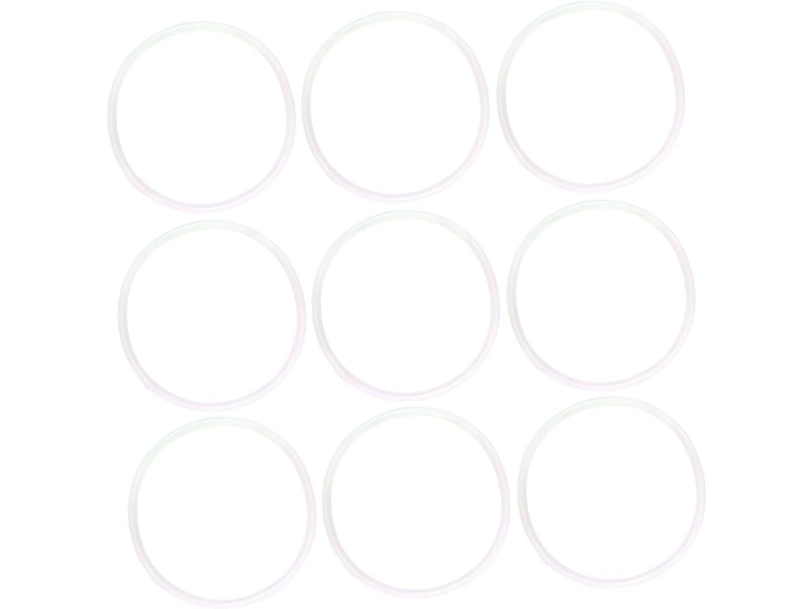 Conjunto De 10 Anéis Vedação Silicone Branco Para Liquidificadores E