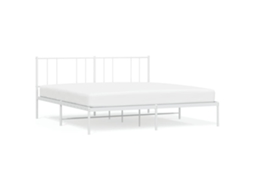 Bed Frame, Bed Frames Vidaxl Branco Aço (200 X 200 Cm)