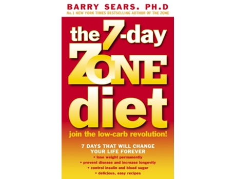 Livro The 7-Day Zone Diet de Barry Sears PhD (Inglês)
