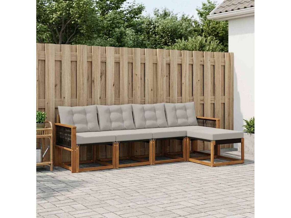 Vidaxl Conjunto De Sofás Para Exterior 5 Unid.