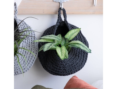 Kit DIY HOOOKED Crochet Storage Bag Antracite