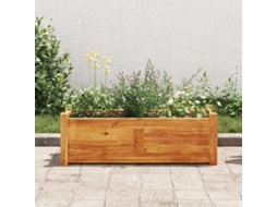 Canteiro Elevado De Jardim 76x27,6x25 Cm Madeira De Acã¡cia Dkd Home Decor