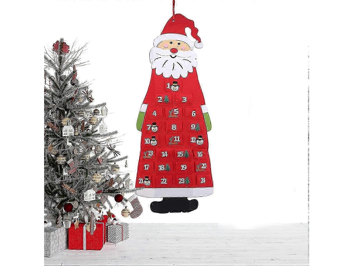 Calendário De Advento De Natal Com 24 Bolsas Para Pendurar