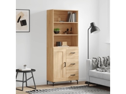 Vidaxl Armário Alto 69,5x34x180 Cm Derivados De Madeira Cor Sonoma