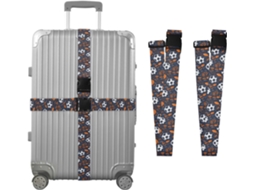 Conjunto De 2 Cintas Bagagem Com Pés E Abas Para Malas, Cintas De Viagem, Acessórios Para Cintos, Conector De Bagagem