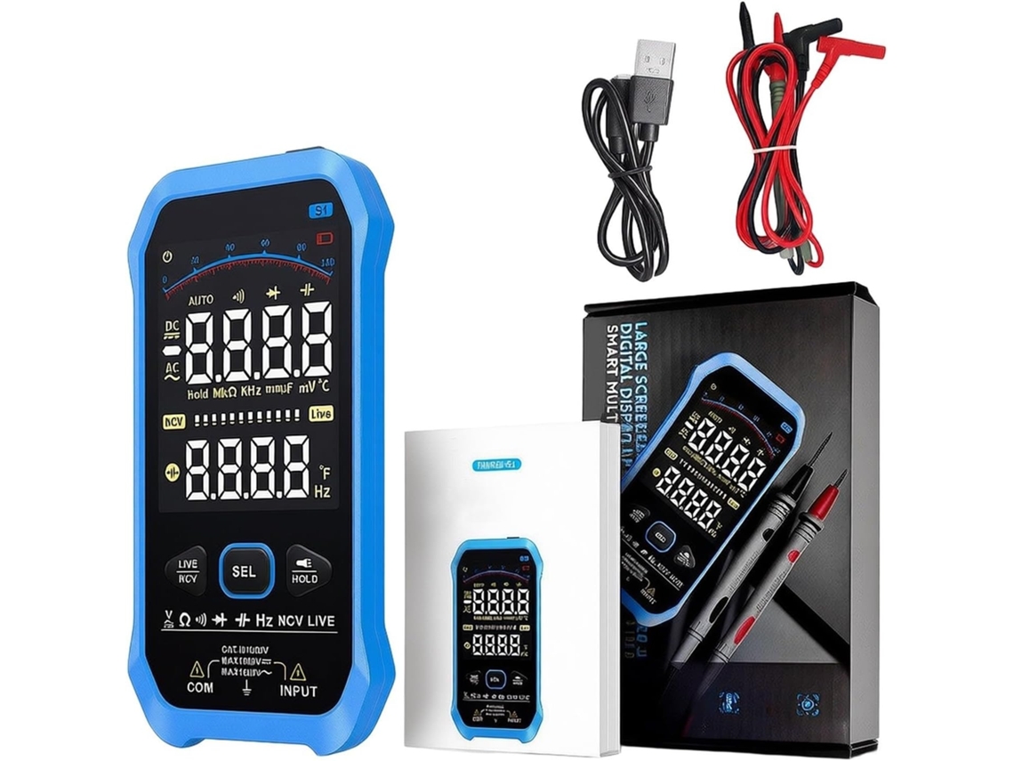 Multímetro Digital Ncv 1000v Com Classificação Automática E Display