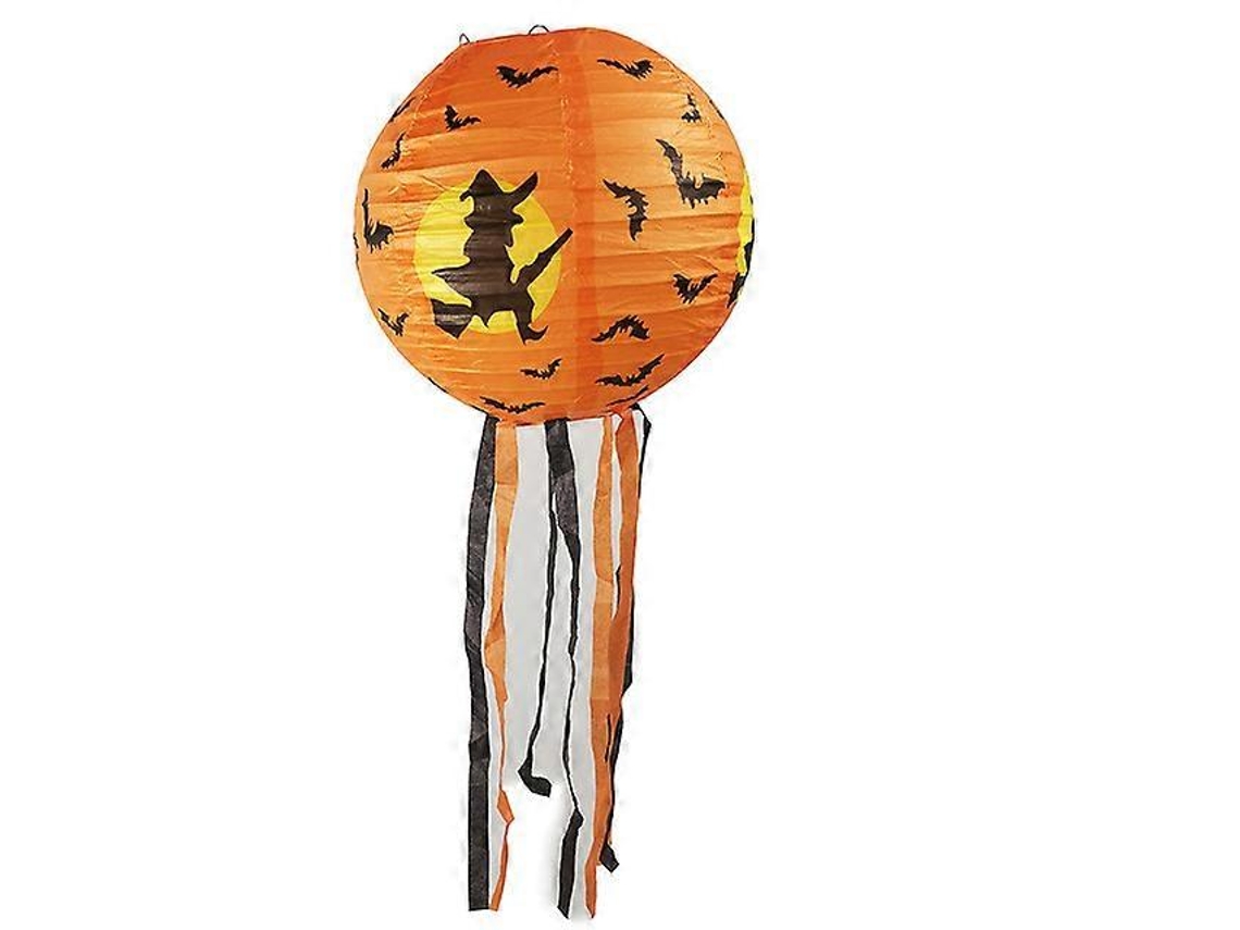Lanterna Abóbora De Papel Halloween 8 Polegadas 5 Coores Decoração Festa Casa Suspensa 1 Peça