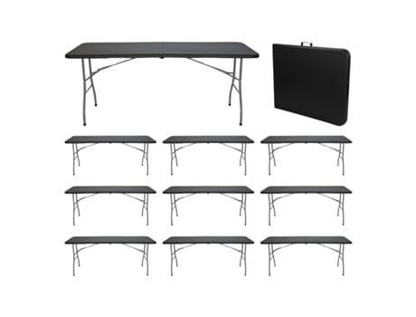 Megapack 10 Mesas Dobráveis ??retangulares Para Restauração 180x74cm Thinia Home