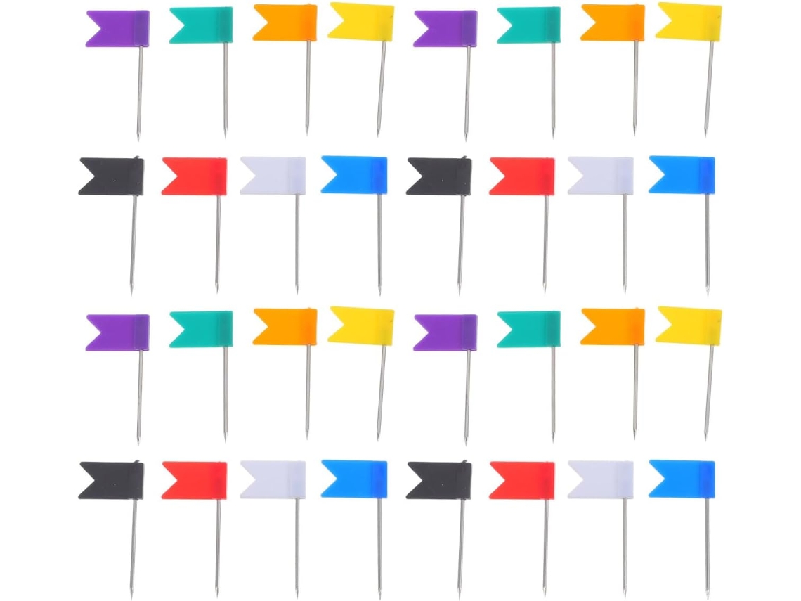 Alfinetes De Bandeira, Feitos De Plástico E Ferro, 160 Peças, Design Em Formato De T Para Mapas, Construção Durável Para