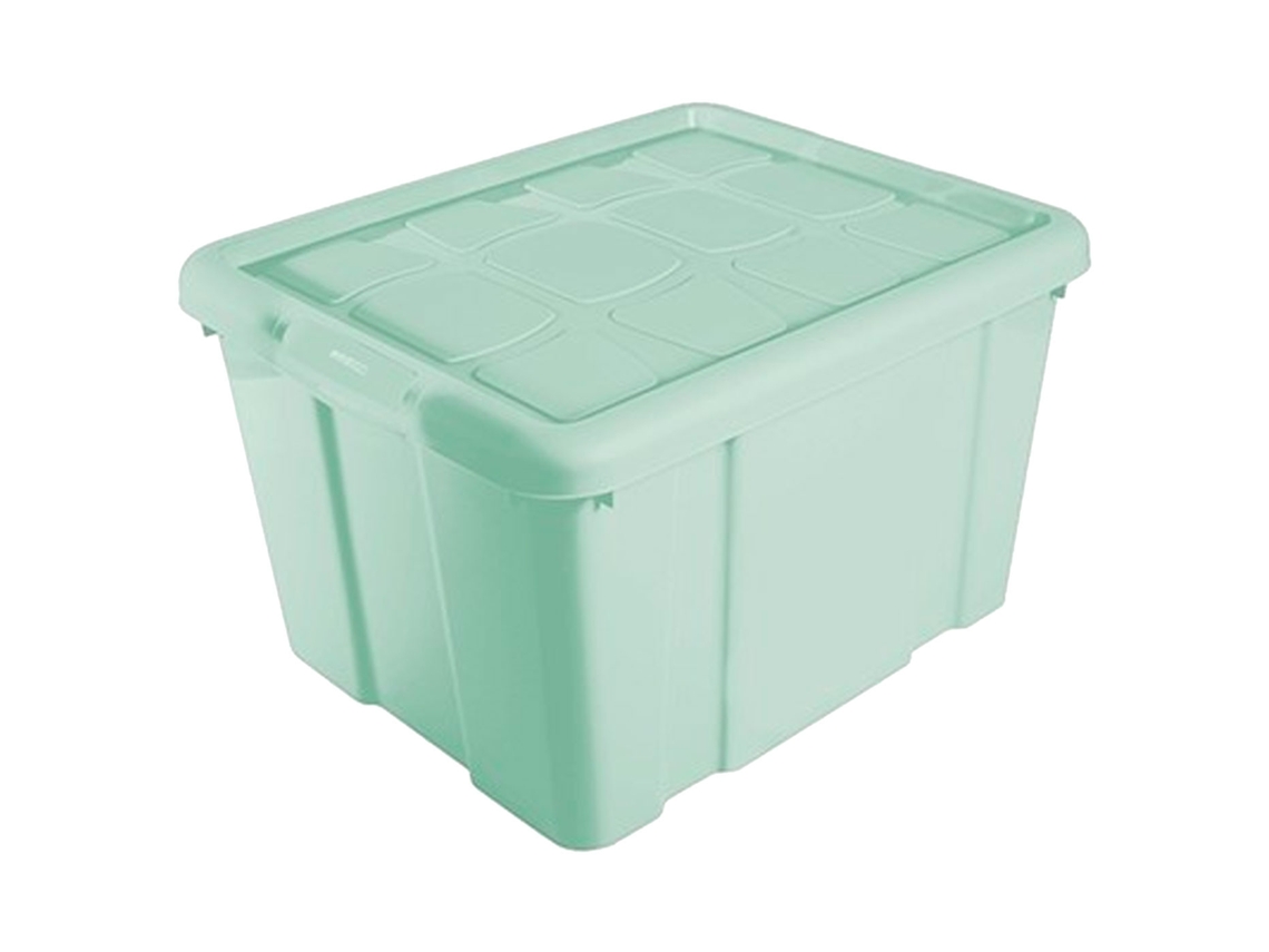 Caixa De Armazenamento Com Tampa Fabricada Em Plástico Recipiente Para Guardar Brinquedos, Livros, Roupas, Cobertores Nº 1 16 Litros 21,5 X Acan