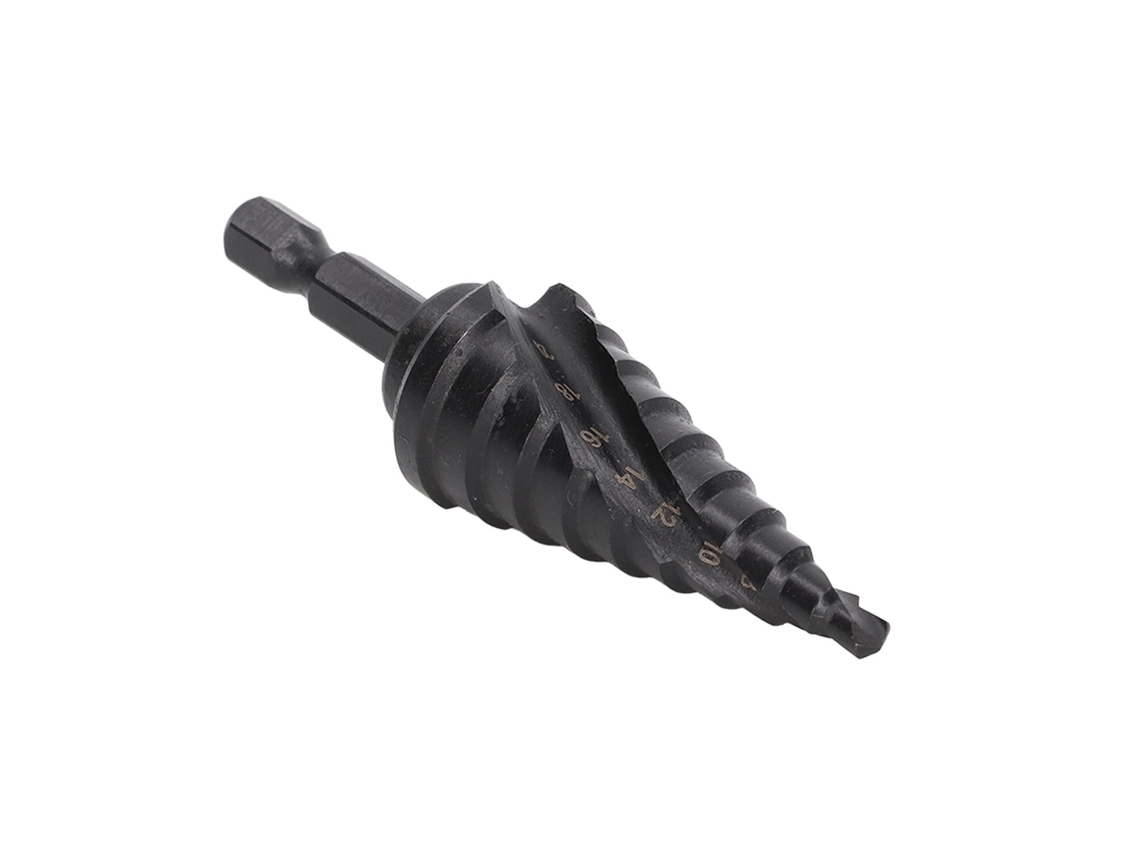Broca Etapada Hss Com Ranhura Espiral E Punho Hexagonal