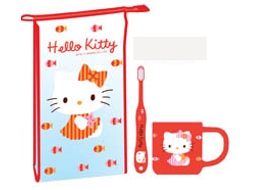 Conjunto de copo e escova de dentes Hello Kitty Fish