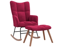 Maison Exclusive - Cadeira De Baloiço Com Banco Veludo Vermelho Tinto