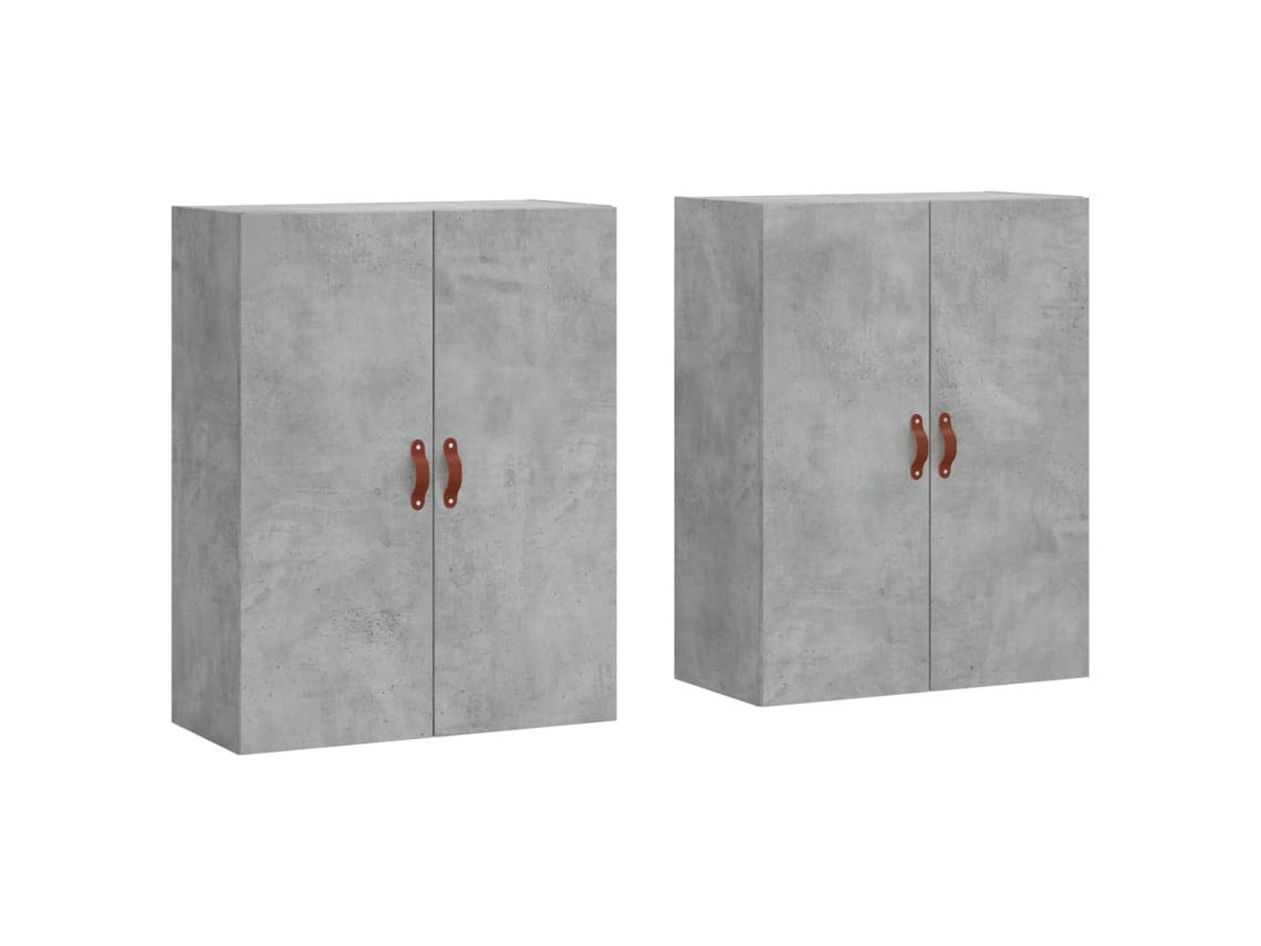 Conjunto de 2 Armários de Parede Cinzento Cimento 69,5x34x90 cm MAISON EXCLUSIVE