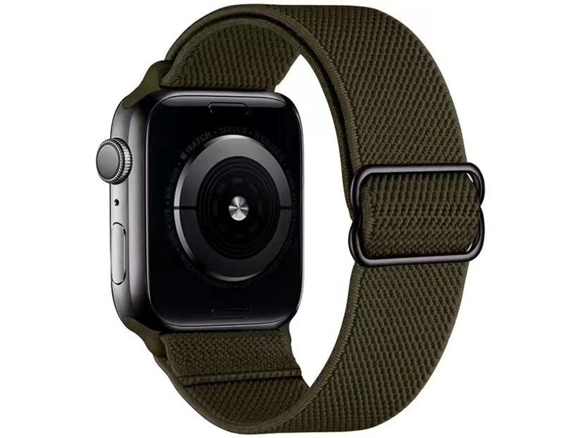 Bracelete Desportiva Elástica Para Apple Watch Series 11/10/9/8/7/6/5/4 Se 3/2/1 (41 Mm, 40 Mm, 38 Mm) Verde Escuro Panoona