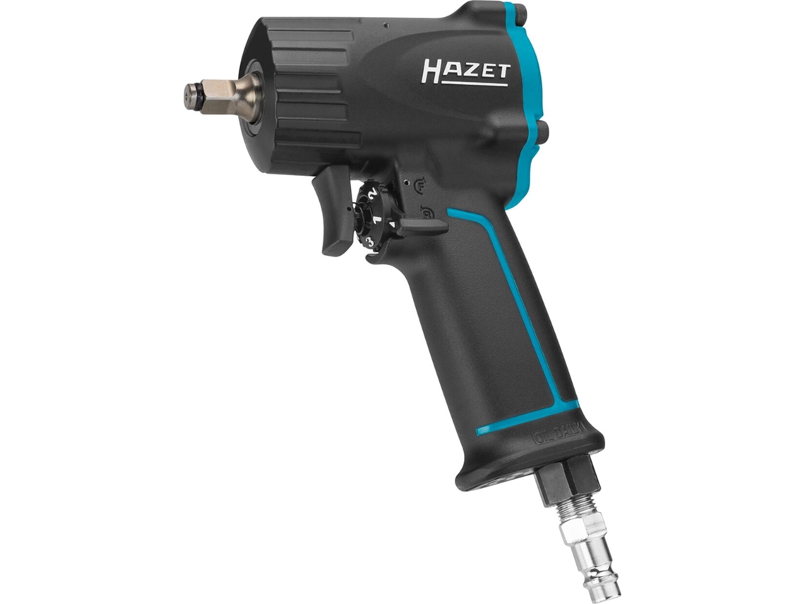 Chave de impacto extra curta HAZET 9011M: Torque máximo de desbloqueio Nm: 461 Nm Quadrado sólido 3/8 de pol. Mecanismo de golpe de martelo de 10 mm