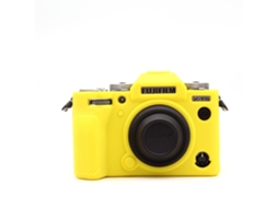 Capa para Fujifilm X t5 Capa de Silicone para Câmera CUICH (amarela)