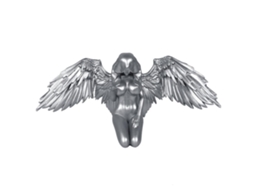 Ornamento De Anjo Genuflexão Interior Em Resina