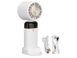 Ventilador Portátil Silencioso Plegable 3 Velocidades 3600mah Branco