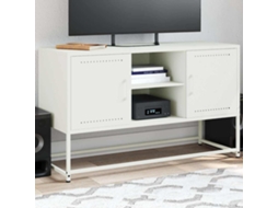 Vidaxl Móvel De Tv 100,5x39x60,5 Cm Aço Branco