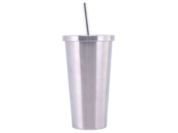 Copo de Café de Aço Inoxidável com Canudo para Carro NEVEANCE