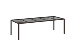 Mesa Jardim Castanho 250 X 100 X 75 Cm Vime Pe MAISON EXCLUSIVE
