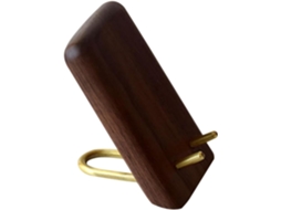 Suporte para Celular Robusto em Madeira de Nogueira, Design Inovador, 3 Peças, Versátil. SFUSHOS