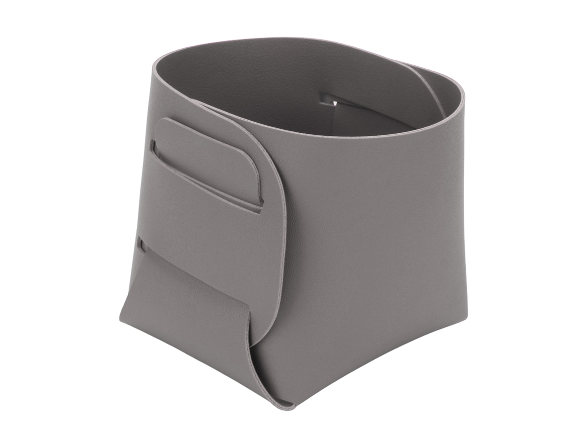 Porta-ferramentas De Unhas Em Pu De Cor Unica Organizador De Ferramentas Para Manicure Cinza