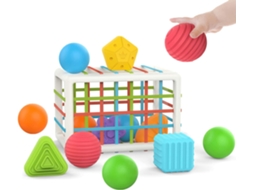 Brinquedos Montessori Para Crianças De 1 Ano, Brinquedo De 9 Peças Com Formato Multissensorial, Brinquedos De Desenvolvimento Par Aquaforge