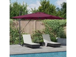 Vidaxl Guarda-sol Vermelho Bordeaux 286 X 284 X 270 Cm