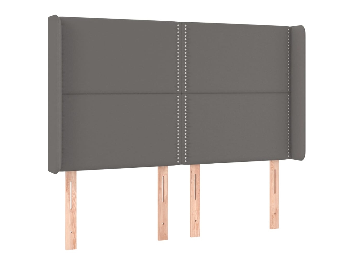 Headboard, Headboards Vidaxl Cinzeto Couro Artificial (147 X 16 X 118/128 Cm)