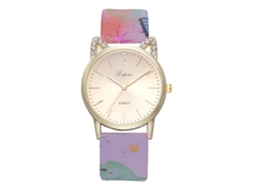 Relógio Mulher Pulseira Pu Liga Quartzo Estilo Simples Orelhas de Gato 1