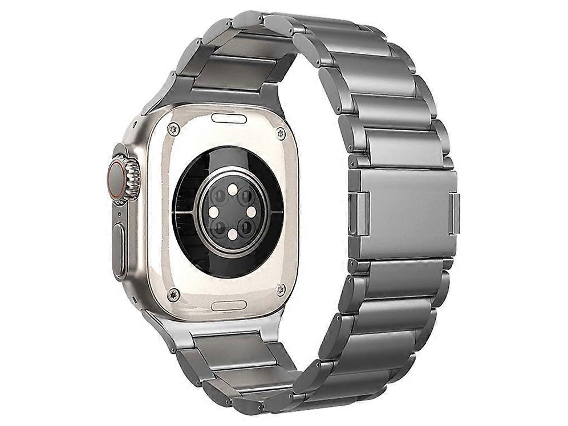 Compatível Com Apple Watch Series 9 8 7 41 Mm / Series 6 5 4 Se Se Se (2023) 40 Mm / Series 3 2 1 38 Mm Em Aço Titânio Magnético Facpoet (2022)