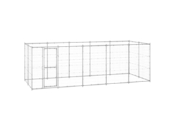 Vidaxl Canil De Exterior 12,1 M² Aço Galvanizado