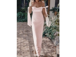 2026 vestido Satin Sheath Sin Mangas Hombro Descubierto Verano Fiesta Mujer