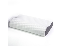 Almofada Espuma Memória - Apoio Pescoço Lateral - Travesseiro Dormir - Branco/cinzento