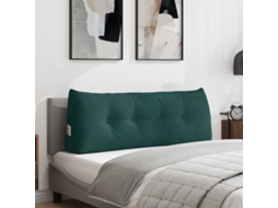 Vidaxl Travesseiro Para Costas Verde Escuro 120 X 24 X 50 Cm Tecido