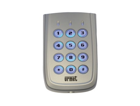 Teclado Zamak compacto e resistente a vandalismo URMET